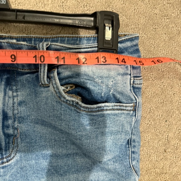 Vervet Blue High Rise Distressed Raw Hem Skinny Ankle Denim Jeans 29 MRSP $64 - Picture 8 of 11